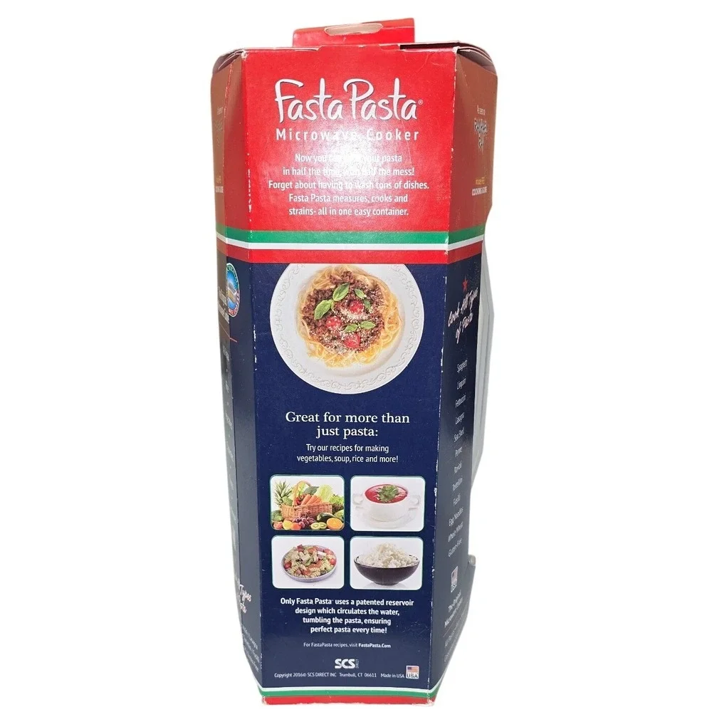 Fasta Pasta Microwave Cooker Original As Seen On Rachael Ray New In Box USA Made